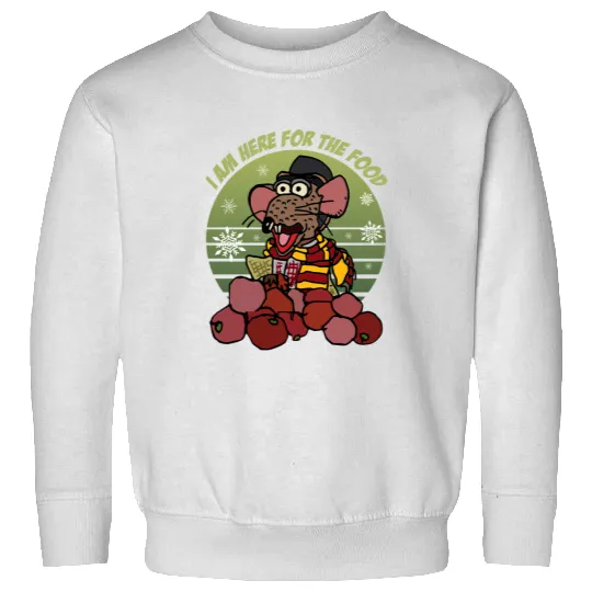 Rizzo the Rat I Am Here For The Food  Sweatshirts, Disney The Muppet Christmas Carol Sweatshirts
