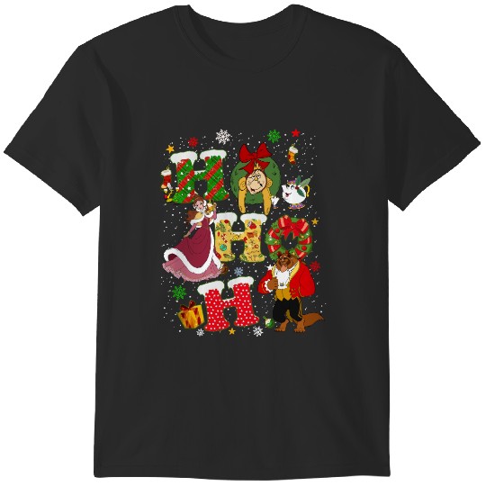 Disney Beauty and The Beast Christmas Vintage Baby T Shirts