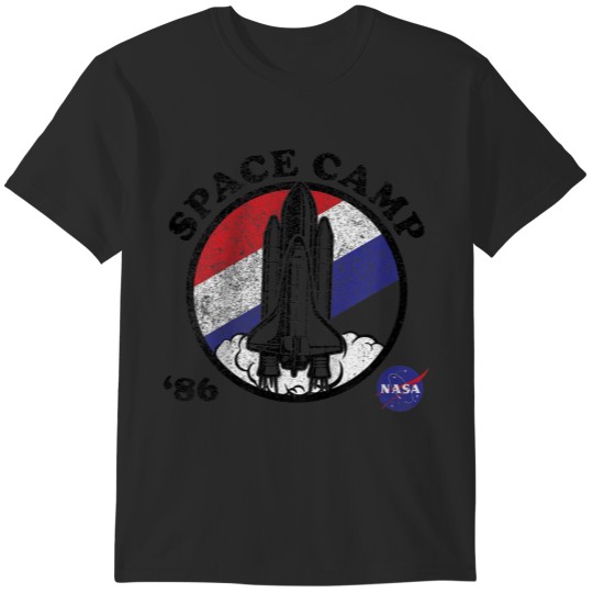 Nasa Space Camp Red White Blue '86 Badge T-Shirts