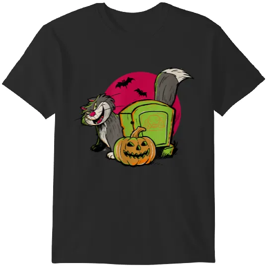 Disney 100 cinderellas Halloween Lucifer The Cat Graveyard T-Shirts