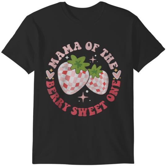 Mama Of The Berry Sweet One Birthday Strawberry Girl T-Shirts