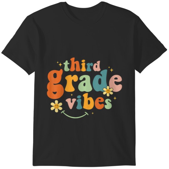 Discover third grade vibes 3rd grade team retro 1st day of school t T-Shirts