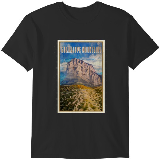 Discover Illustrated Chihuahuan Desert Guadalupe Mountains National Park Texas T-Shirts