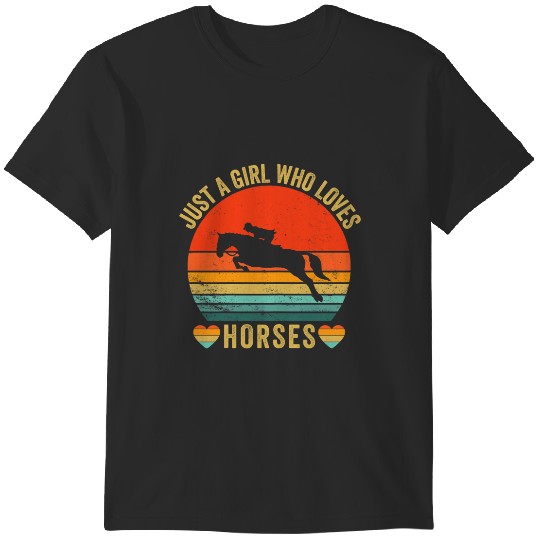 Discover Just A Girl Who Loves Horses Horseback Ride Horse For Girls T-Shirts