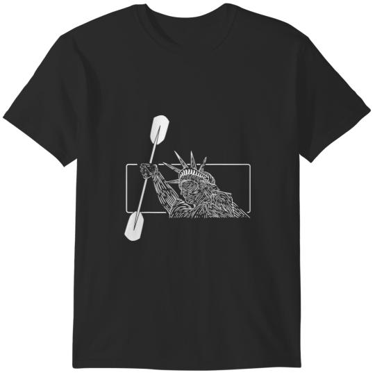 Discover Kayak Kayaking Cool Paddel Statue Of Liberty T-Shirts