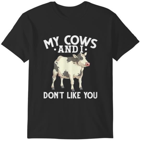 Farm Animal Farmer Animal Lover Farming Funny Cow T-Shirts