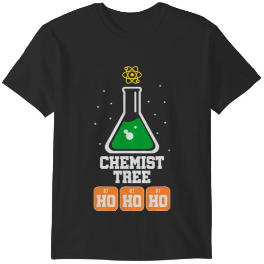 Chemist Tree Oh Ho Ho Ho Chemistry Tree Christmas T-Shirts