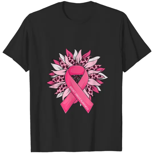 Breast Cancer Pink Ribbon Sunflower Breast Cancer Awareness T-Shirts