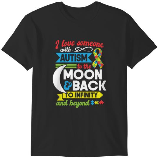 Autism Mom Sister Grandma I Love Someone With Autism Long Sleeve T-Shirt T-Shirts