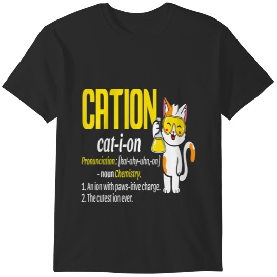 Cute Cat Chemistry Chemist Experiment Laboratory Cation 3 T-Shirts