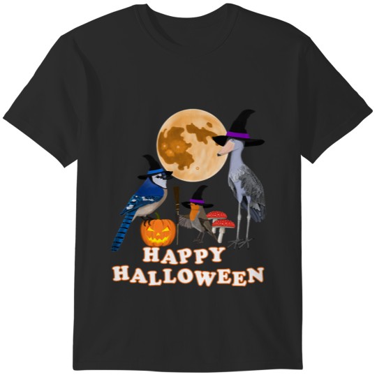 Lacrosse Gift Blue Jay Shoebill Robin Halloween Pumpkin Bird Witch Hat T-Shirts