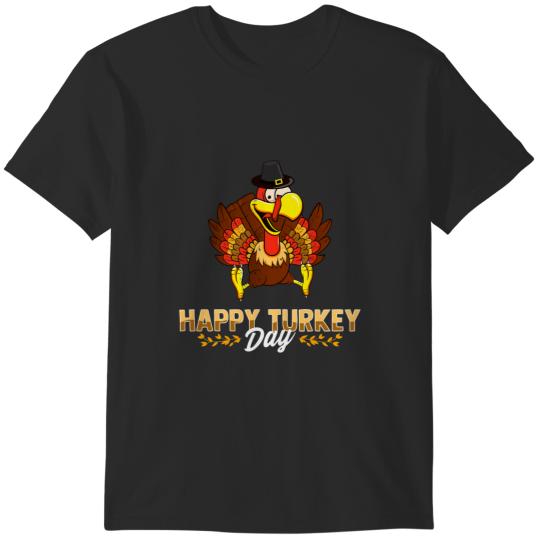 Discover Thanksgiving Holiday Present Happy Turkey Day Boys Girls T-Shirts