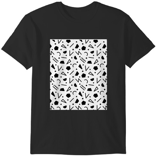 Discover Black and White Memphis Seamless Patterns. Graphic T-Shirts