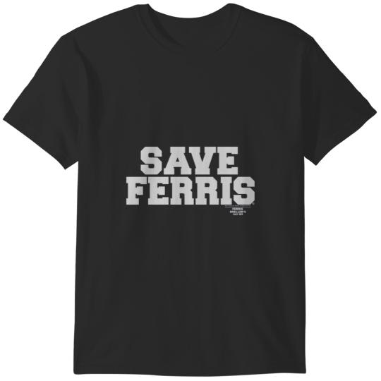 Ferris Bueller's Day Off Save Ferris Gray Collegiate Style T-Shirts