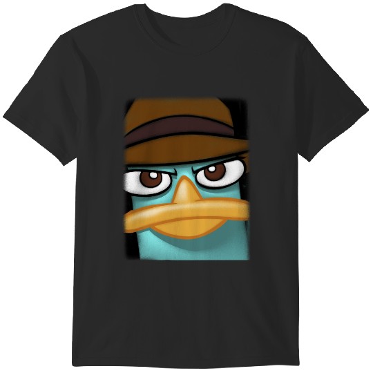 Disneys Phineas And Ferb Perry The Platypus Big Face Portrait T-Shirts