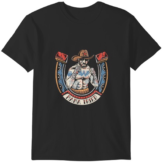 mama tried boxer tattoo country music T-Shirts