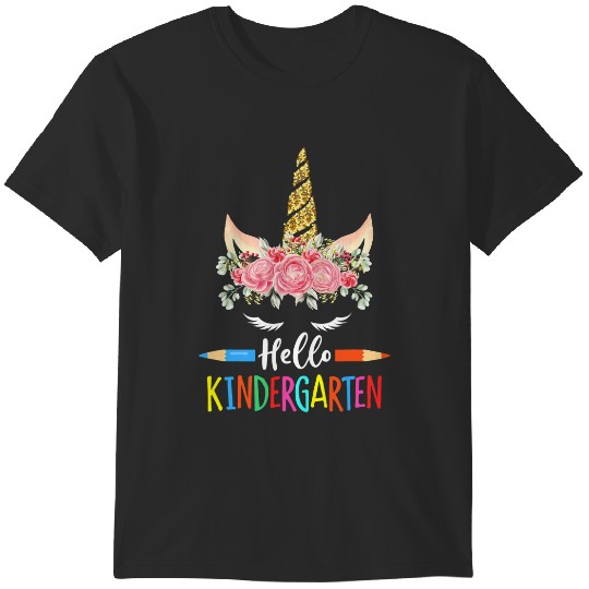 Discover Hello Kindergarten Unicorn Back To School T-Shirts