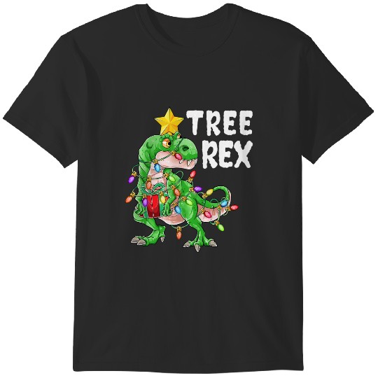 Discover Funny Tree Rex Christmas TRex Dinosaur Xmas Dinosaur T-Shirts
