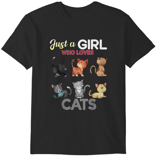 Discover Just A Girl Who Loves Cat Cute Cat Lover Gifts T-Shirts