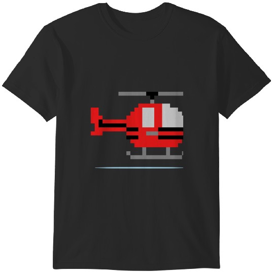 Discover helicopter airplane pixel design T-Shirts
