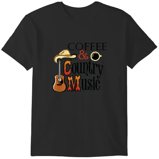 Discover Retro Coffee Country Music Guitar Secrets Bests Women Men T-Shirts