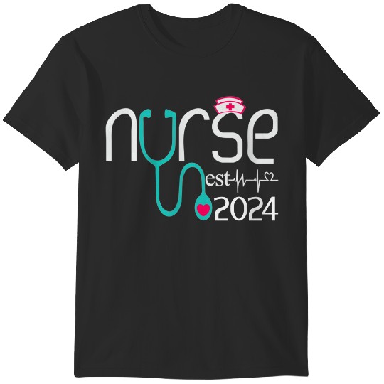 Discover nurses Est 2024 Rn Nursing School Graduation Graduate T-Shirts