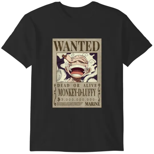 Monkey D Luffy Bounty New WantedOne Piece T-Shirts