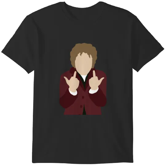 Discover Bilbo Baggins Martin Freeman Flipping Off Bird minimalist silhouette T-Shirts