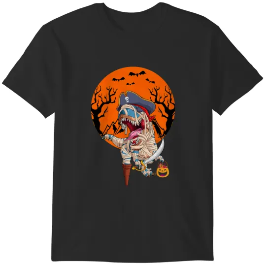 Discover Halloween Pirate Costumes Dinosaur Mummy Pumpkin Kids T-Shirts