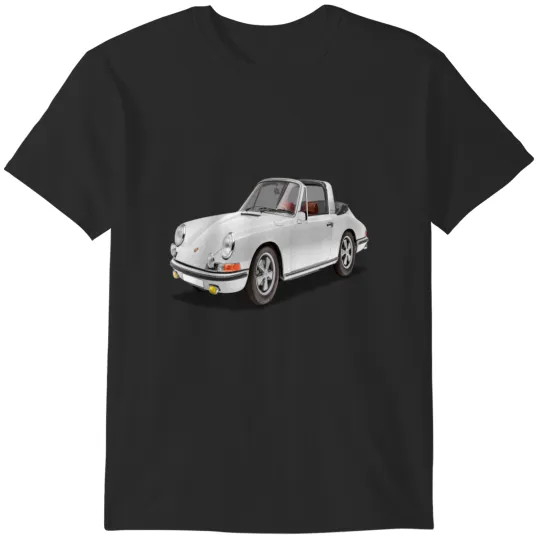 Porschee 911 Targa White Convertible Car T-Shirts