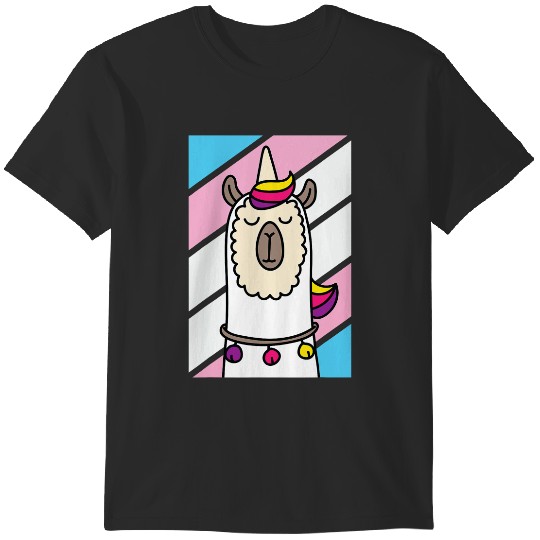 Discover Transgender Llama LGBTQ Alpaca Unicorn Pride Flag Ally T-Shirts