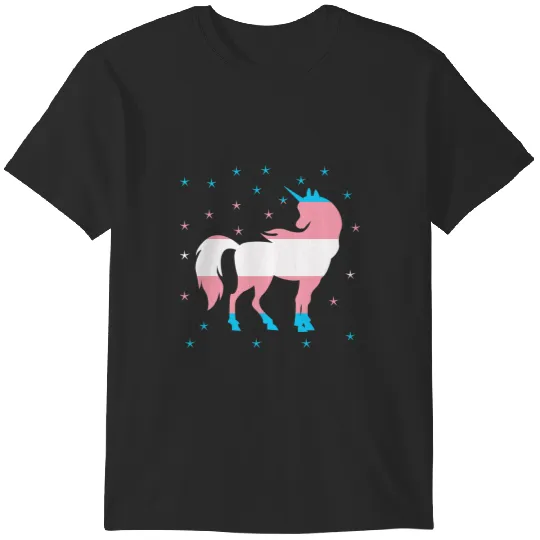 Transgender Pride Flag Unicorn Transgender T-Shirts