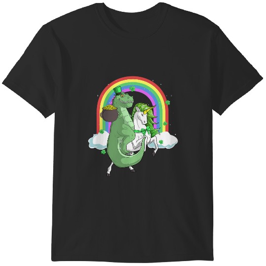 Discover TRex Dinosaur Riding Lepricorn Unicorn Gift St Patricks Day 1 T-Shirts