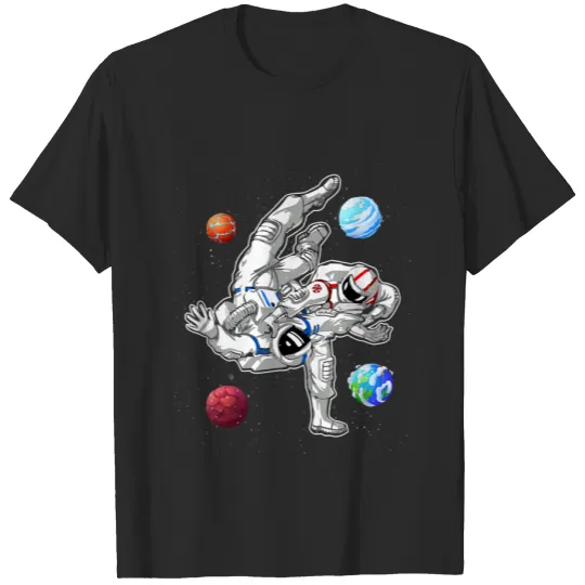Galaxy BJJ Astronaut Flying Armbar JiuJitsu Martial Art T-Shirts