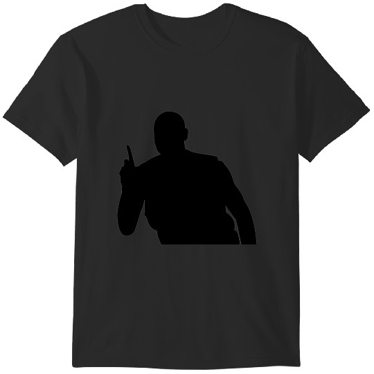 Discover Mutombo Finger Wag - Black Logo T-Shirts