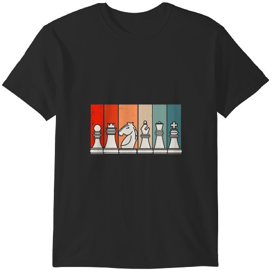 Discover Retro Chess Pieces Chess Player Game T-Shirts