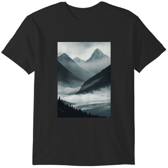 Discover Mist over a Nature Landscape T-Shirts