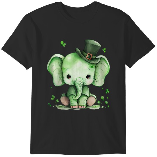 Discover Elephant St Patrick's Day Shamrock Clover Paddy's Hat T-Shirts