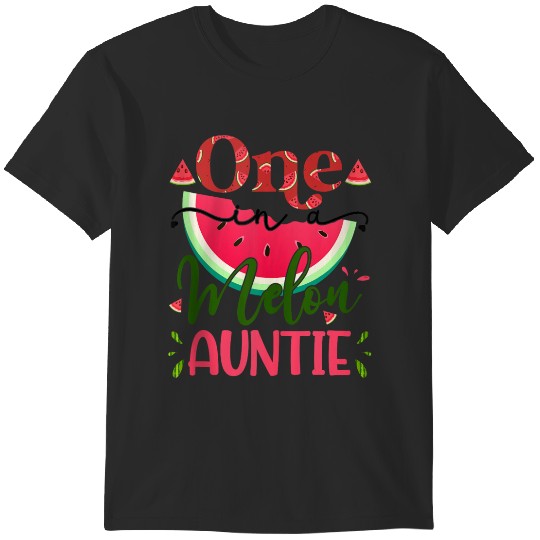 Discover One In A Melon Auntie Watermelon Family Bday Party T-Shirts