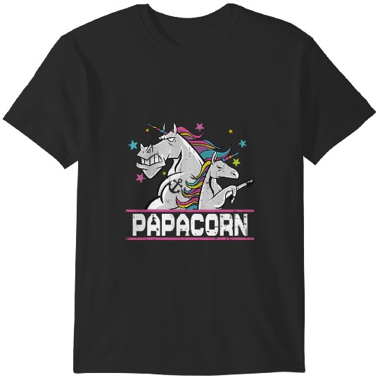 Discover Mens Fathers Day Papacorn Unicorn Dad 1 T-Shirts