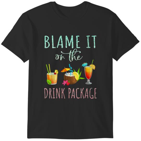 Discover Womens Blame It On The Drink Package Funny Cruise Cruising Cruiser T-Shirts