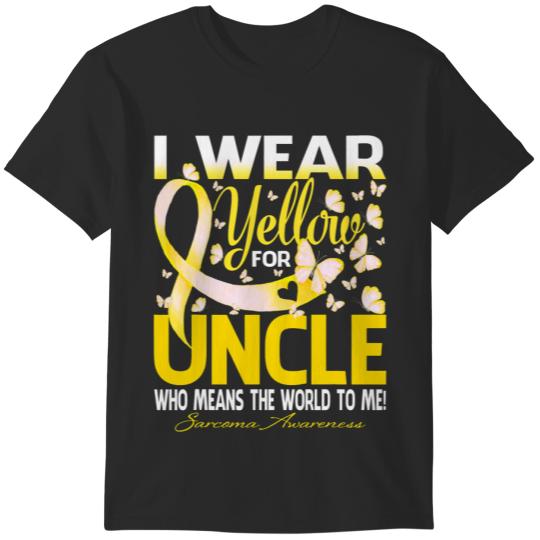 Discover I Wear Yellow For My Uncle Sarcoma Awareness T-Shirts