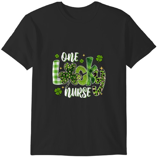 Discover St Patricks Day One Lucky Saint Pattys Scrub Top Women 1 T-Shirts