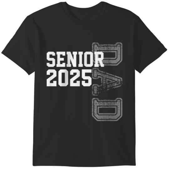 Womens Vintage Senior 2025 Class Grad Proud Dad Class Of 2025 T-Shirts