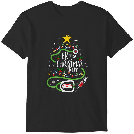 Discover ER Christmas Crew Emergency Room ER Techs Secretary T-Shirts