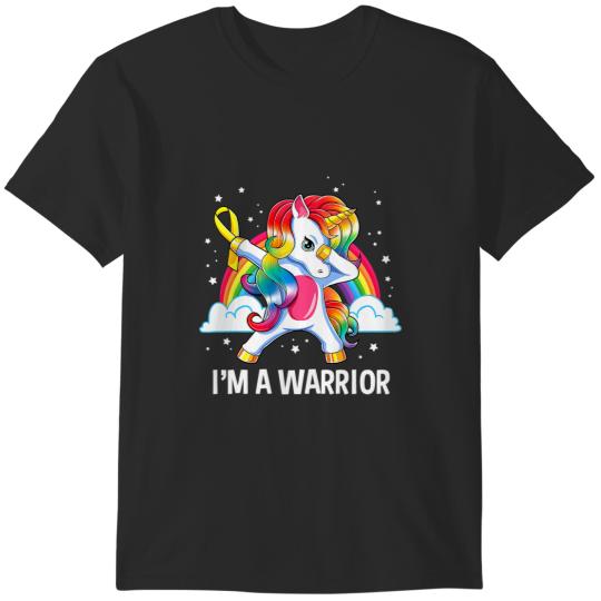 Discover Unicorn Childhood Cancer Awareness Warrior Girls T-Shirts
