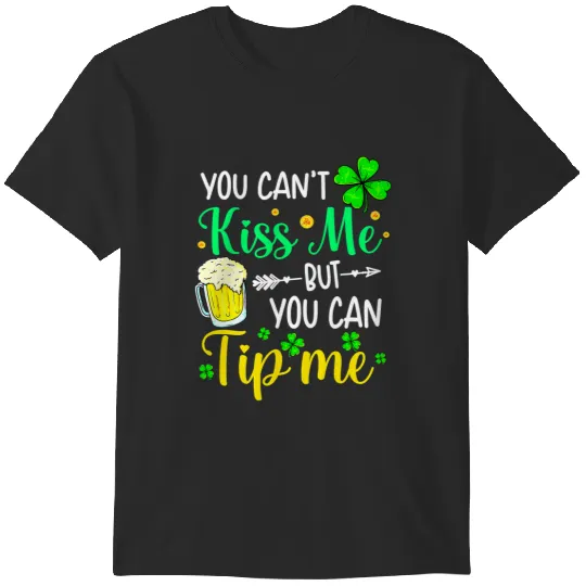 Discover St Patricks Day Lucky Shamrock Waitress Bartender Waiter 2 T-Shirts