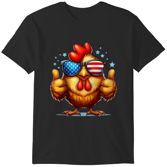 Discover 4th Of July Independence Day America Chicken Rooster Funny T-Shirts