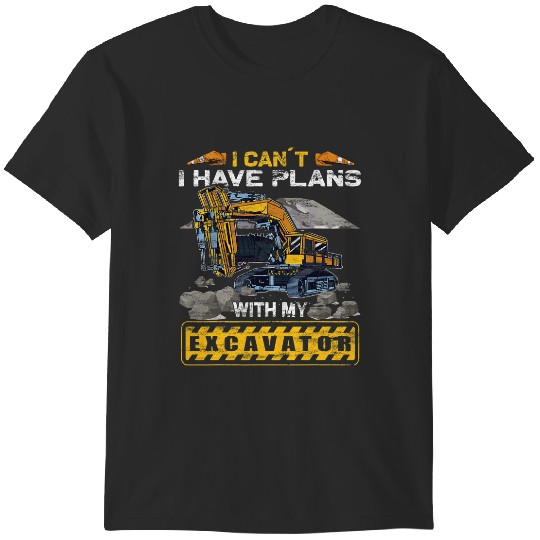 Discover Mens Excavator Construction Worker Digger Backhoe Operator T-Shirts