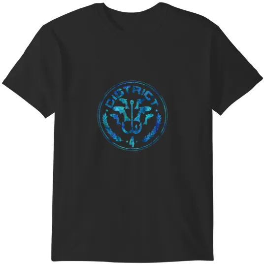Discover Hunger Games District 4 Blue Glitter T-Shirts